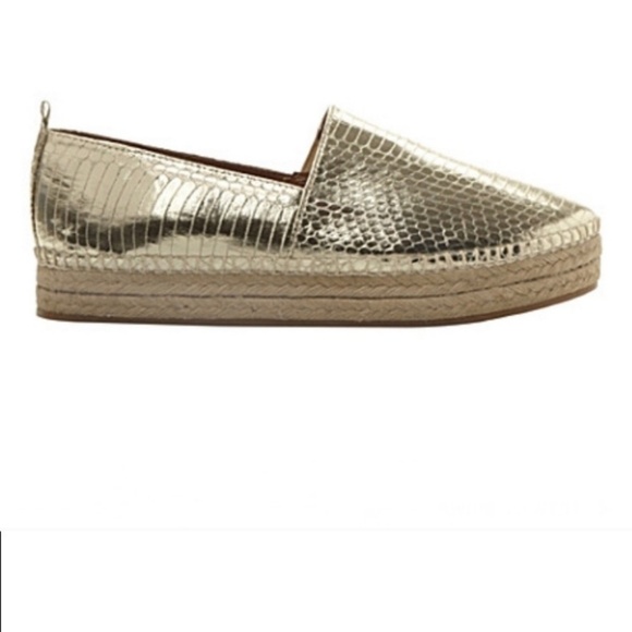 Steve Madden Gold snake print espadrilles - Picture 2 of 8